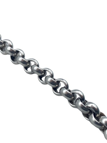 Milor Rolo Link Anchor Clasp Heart Italy 925 Sterling Silver Bracelet 7.5" - Picture 5 of 5
