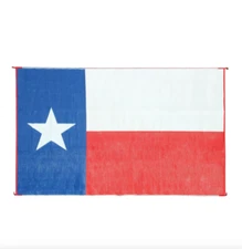 Outdoor Patio Deck RV Mat Reversible Rug 9 x 12 ft Foldable Texas Flag Lone Star