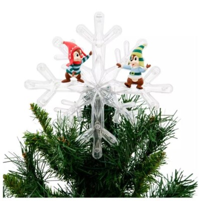 Disney Parks Chip 'n Dale Light-Up Holiday Tree Topper (NEW IN BOX