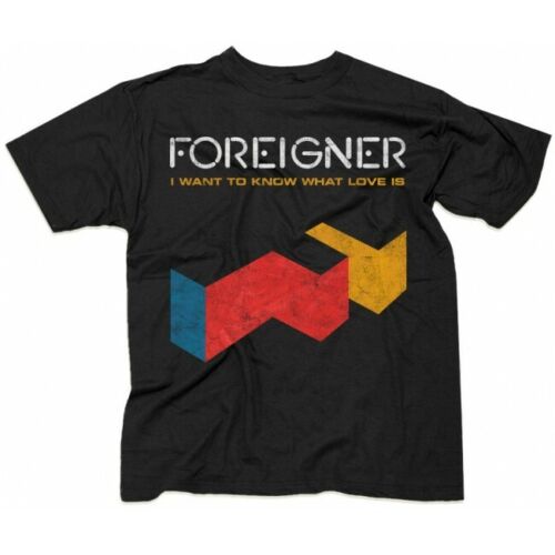 T-shirt Foreigner I Want To Know What Love Is klasyczny rock pop zespół muzyczny FOR01 - Zdjęcie 1 z 3