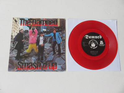 THE DAMNED Smash It Up / Burglar BIG BEAT 1982 UK RED VINYL