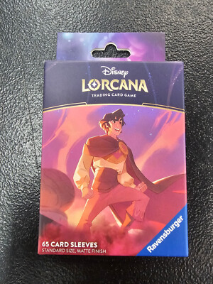 Ravensburger Disney Lorcana TCG 65 Card Sleeves Aladdin Heroic Outlaw New Sealed