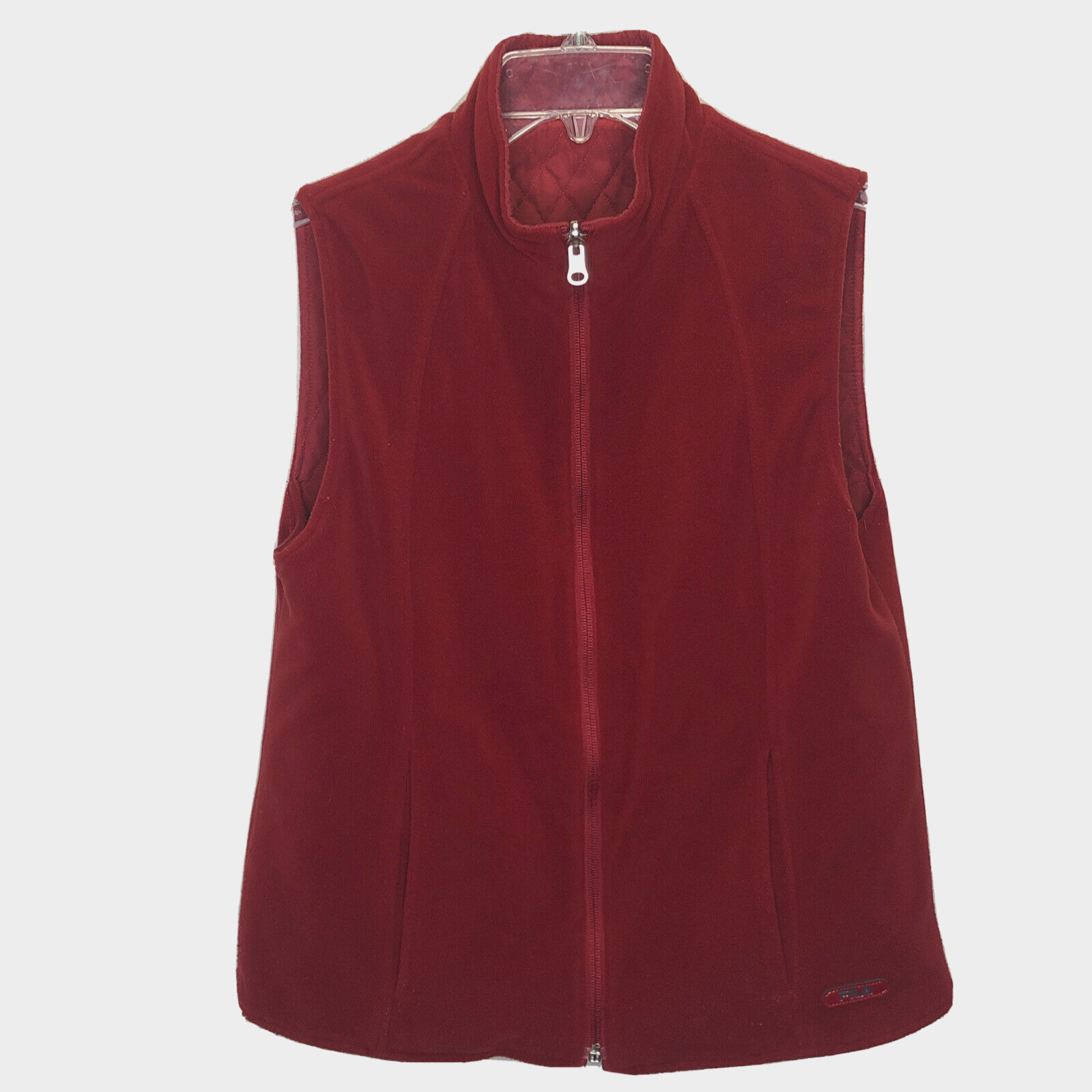 Gilet reversibile Fila rosso donna M pile trapuntato