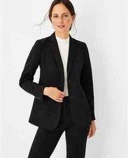 NEW 198 Ann Taylor The twill tailored jacket Blazer sz 2