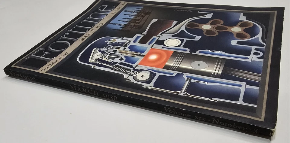 FORTUNE Magazine for March 1939 Art Deco Industrial Style Cover General Motors Foto 3 de 4