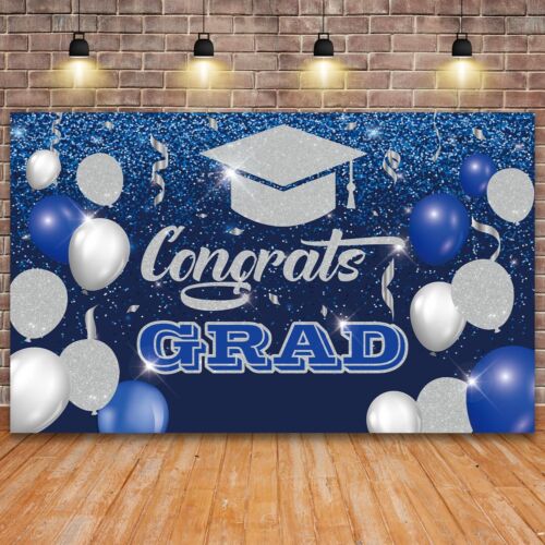 Congrats Grad Backdrop Banner | 2024 Graduation Party Decorations | Congratul...