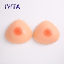 DD Cup Self-Adhesive Silicone Crossdresser Breast Forms Transgender Fake Boobs