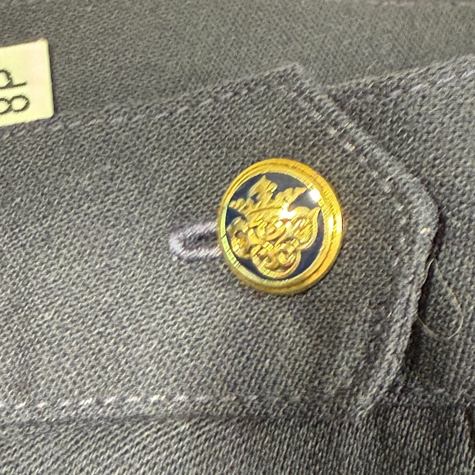 Pantalones de Colección JH Coleccionables para Mujer 8P Azul Marino Lana Plisada Dinero Antiguo Inventario Muerto Foto 4 de 4