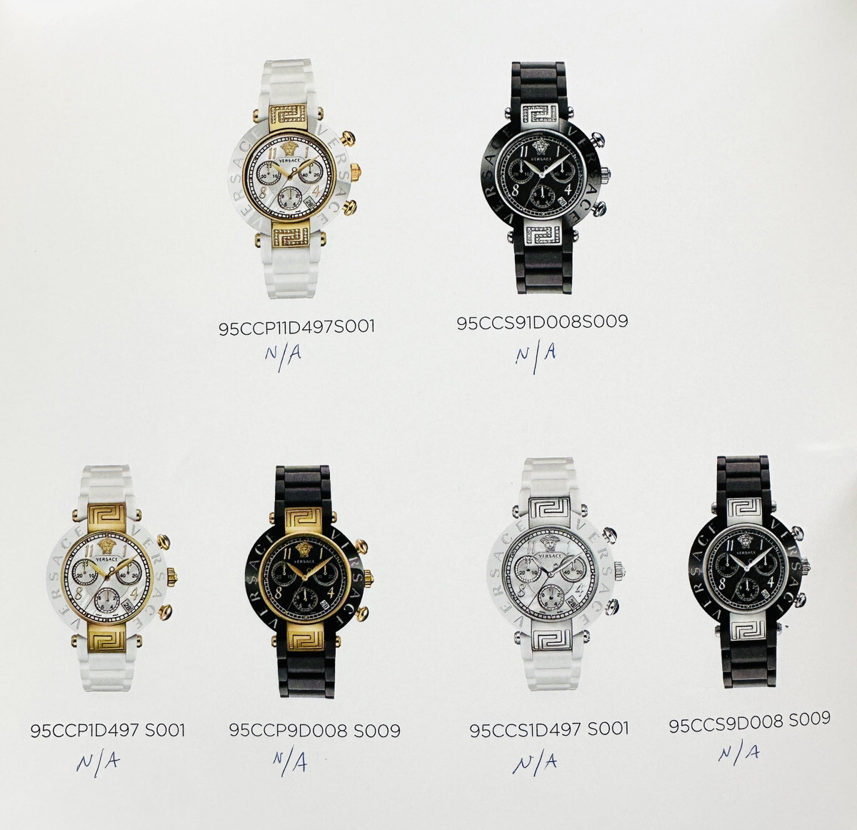 VERSACE WATCH STRAP, 68C , BLACK , LEATHER STRAP , XLC , Q5C , 95C