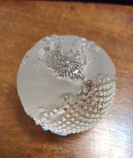 Crystal Earth World Globe Paperweight Heavy-Read
