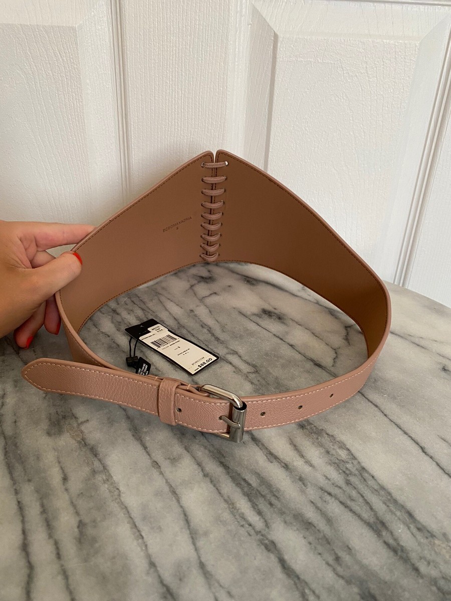 Bcbgmaxazria Faux Leather Corset Waist Tie Belt S | eBay display picture 1