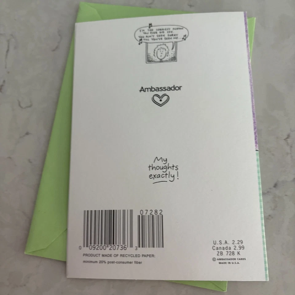 Ambassador Late Happy Birthday Wonderful Wishing Greeting Card with Envelope - Image 3 of 3