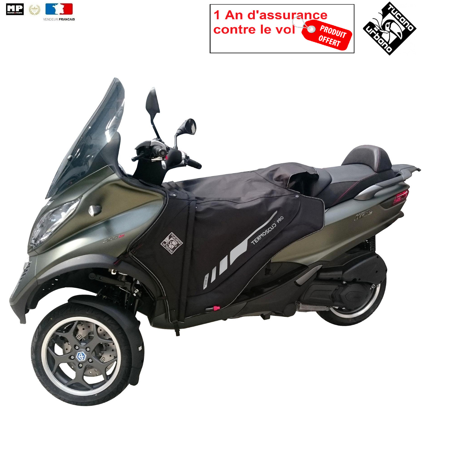 Tablier TUCANO URBANO TERMOSCUD R062PRO-X commuter urbain Piaggio MP3