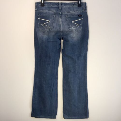 Seven 7 Flare Women’s Medium Wash Blue Jeans 29x28 - Picture 4 of 8