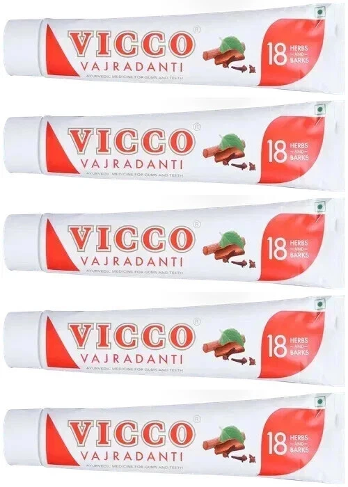 Vicco Vajradanti Ayurvedic Toothpaste 200g x 5 | Herbal | Bad Breath Care 2027 - Image 2 of 4