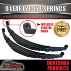 <!--F#f_0-->2x 9 Leaf 45mm x 6mm Eye To Eye Trailer Caravan Springs. 1600Kg. Shot peened<!--F/-->