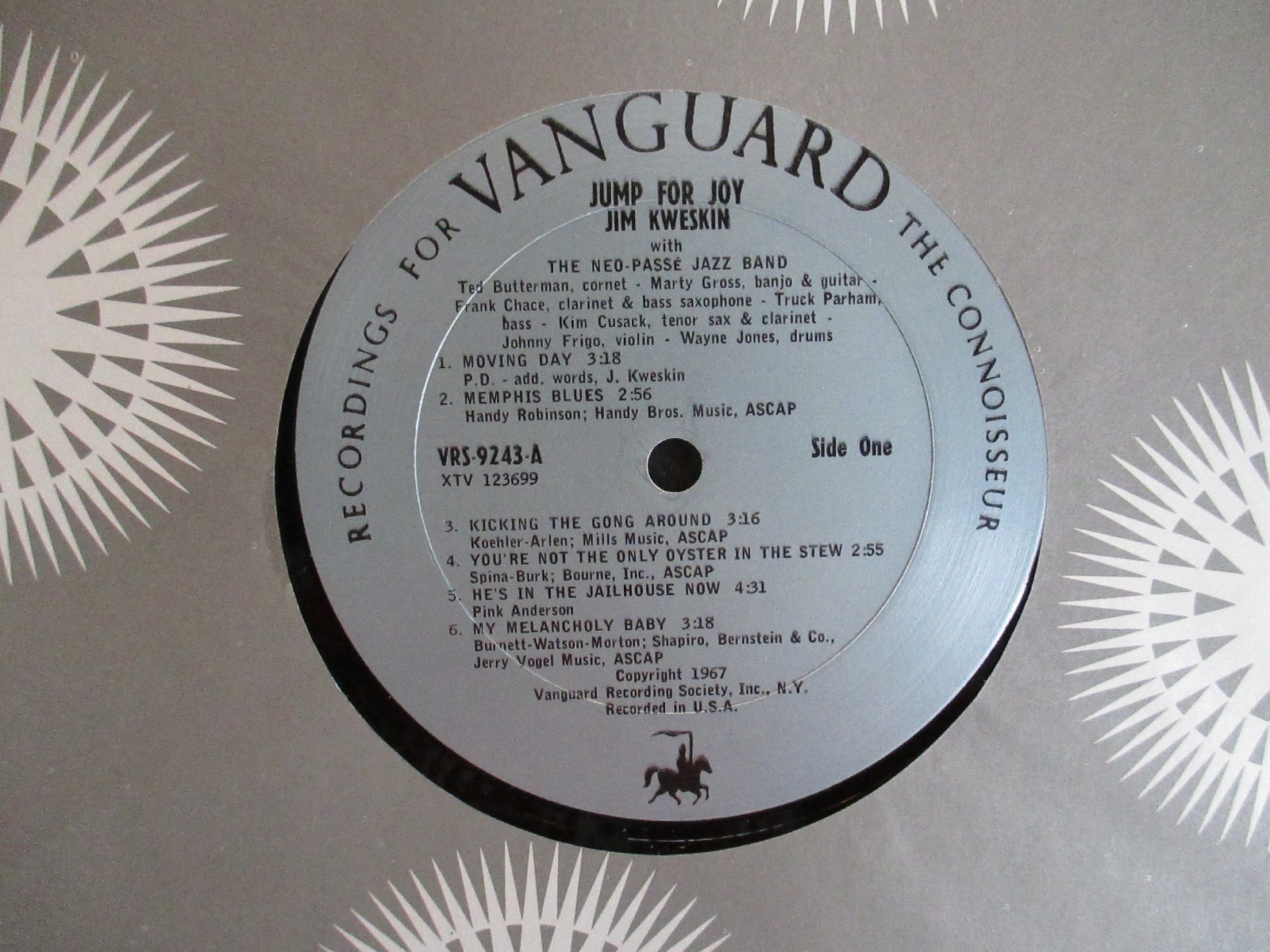 1967 Jim Kweskin - Jump For Joy LP NM/EX Vanguard ‎– VRS-9243