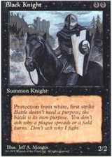 Black Knight ~ Moderately Played Alternate 4th Edition Fourth UltimateMTG Magic 