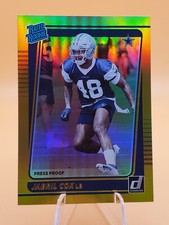 Jabril Cox Dallas Cowboys 2021 Donruss Gold Holo Press Proof Rated Rookie RC