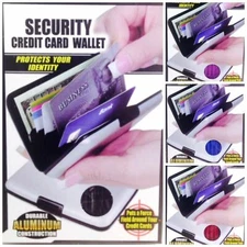 Lot of 2 Security Credit Card Wallet RFID Scan Blocking Protection Aluminum 