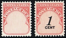 J89a, Mint NH 1¢ Black Color Omitted Error With Normal - Stuart Katz