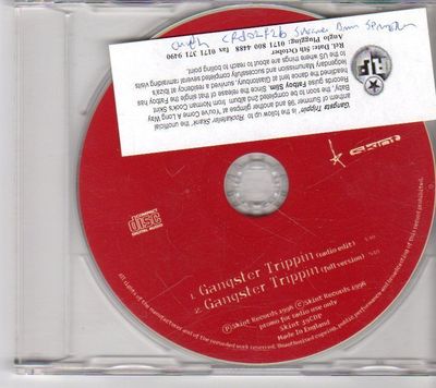 (EX994) Fat Boy Slim, Gangster Trippin - 1998 DJ CD