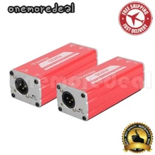2PCS Alctron SD201 48V Phantom Powered Active DI Box Active Direct Box for Stage