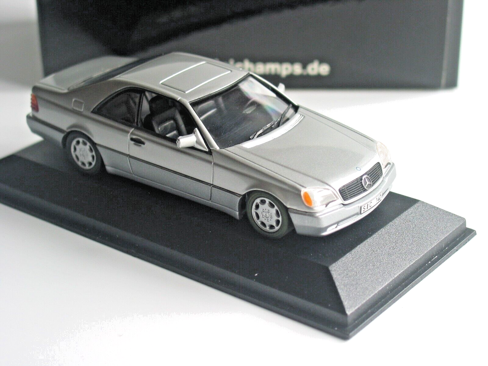 WOW MERCEDES BENZ W140 600SEC COUPE SILVER Metallic 1/43 MINICHAMPS