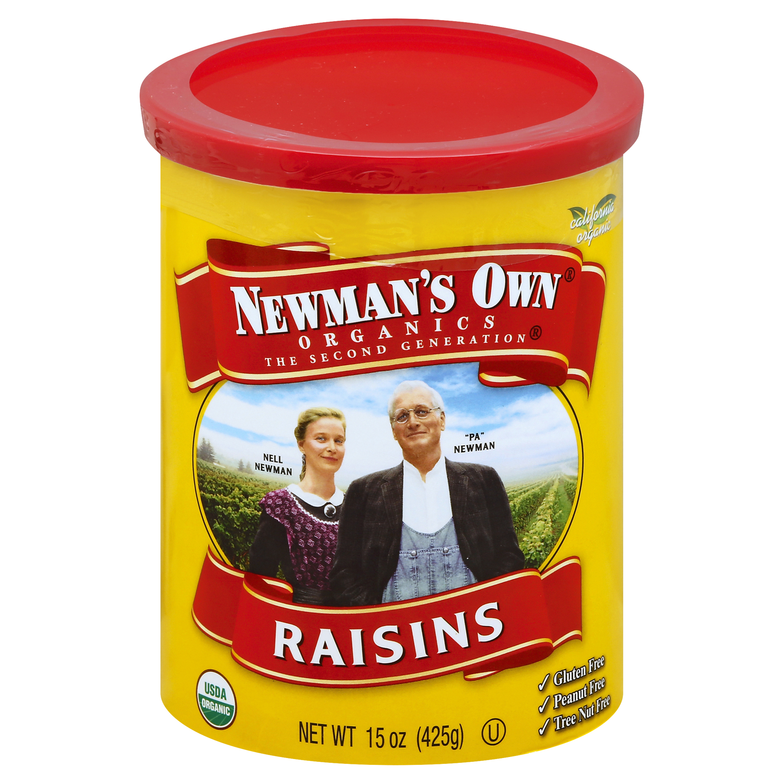 Newman's Own Organic Raisins Organic Can 15oz (Pack of 3)