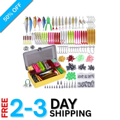 High-Quality Fishing Lures Kit: 302PC Tackle Box for Freshwater & Saltwater
