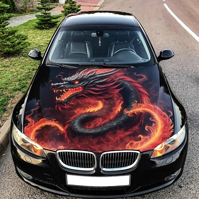 Chinese Dragon Car Hood Wrap Decal Vinyl Sticker Color Graphic Fit Any Car XL