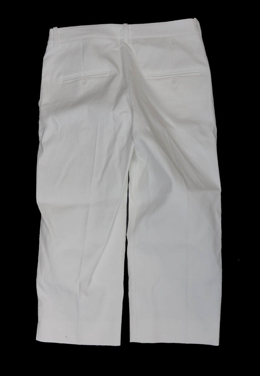 Women's Michael Kors Collection White Straight Leg Capri Pants Size 4