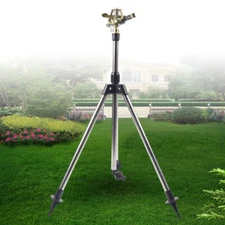 Large Area Impact Sprinkler Tripod Base Water Sprinkler for Lawn Yard Garden US