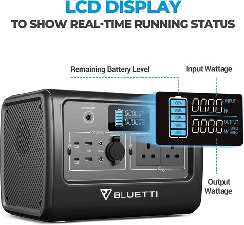 BLUETTI Off-Grid EB70 Portable Power Station 1000W Solar Generator Backup Red - Picture 3 of 11