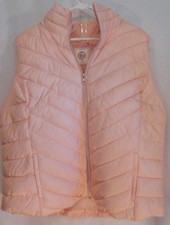 Peach Zip Front Puffer Coat Vest Plus Size 2x Fall So Brand New Free Ship