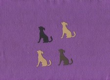 DOG 5 die cuts scrapbook cards