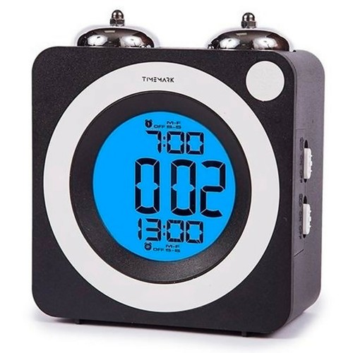 RELOJ DESPERTADOR DIGITAL PANTALLA LED SNOOZE ESPAÑOL FECHA SEMANA 12/24 CAMPANA - Imagen 8 de 9