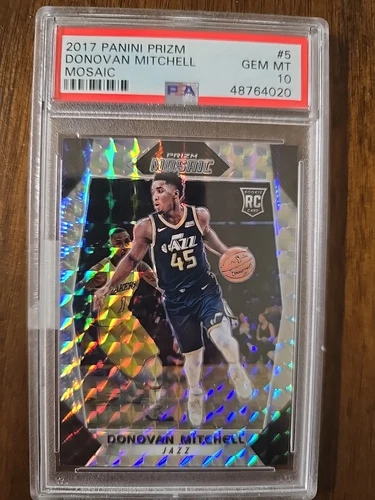 DONOVAN MITCHELL 2017-18 Panini Prizm Mosaic Prizm RC PSA 10 Jazz Gem Mint 🔥