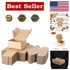 Sturdy 6x4x3 Inch Cardboard Shipping Boxes - 50 Pack for Small Business Needs