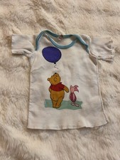 Vintage 90's Disney 100 Acres Winnie the Pooh Piglet Balloon Baby T-Shirt