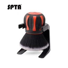SPTA 1Pc Orange Handle Bristles Detailing Brush with Storage Rack Vehicle Clean