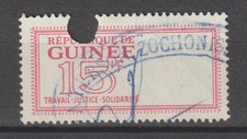 Sello de ingresos de Francia y colonias Guinée Fiscal Fiscaux Timbre Justicia (defecto)