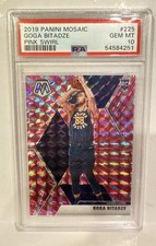 2019 Mosaic Rookies FOTL Pink Swirl Prizm /11 Goga Bitadze #225 PSA 10