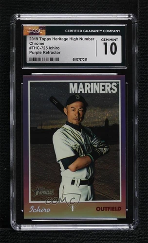 2019 Heritage High Number Hot Box Purple Refractor Ichiro Suzuki CGC 10 Gem Mint