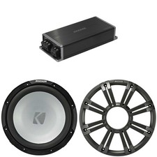 Kicker Marine KPX500.1 Powersports Amp  12" Free Air 2 Ohm  Charcoal Grill ...