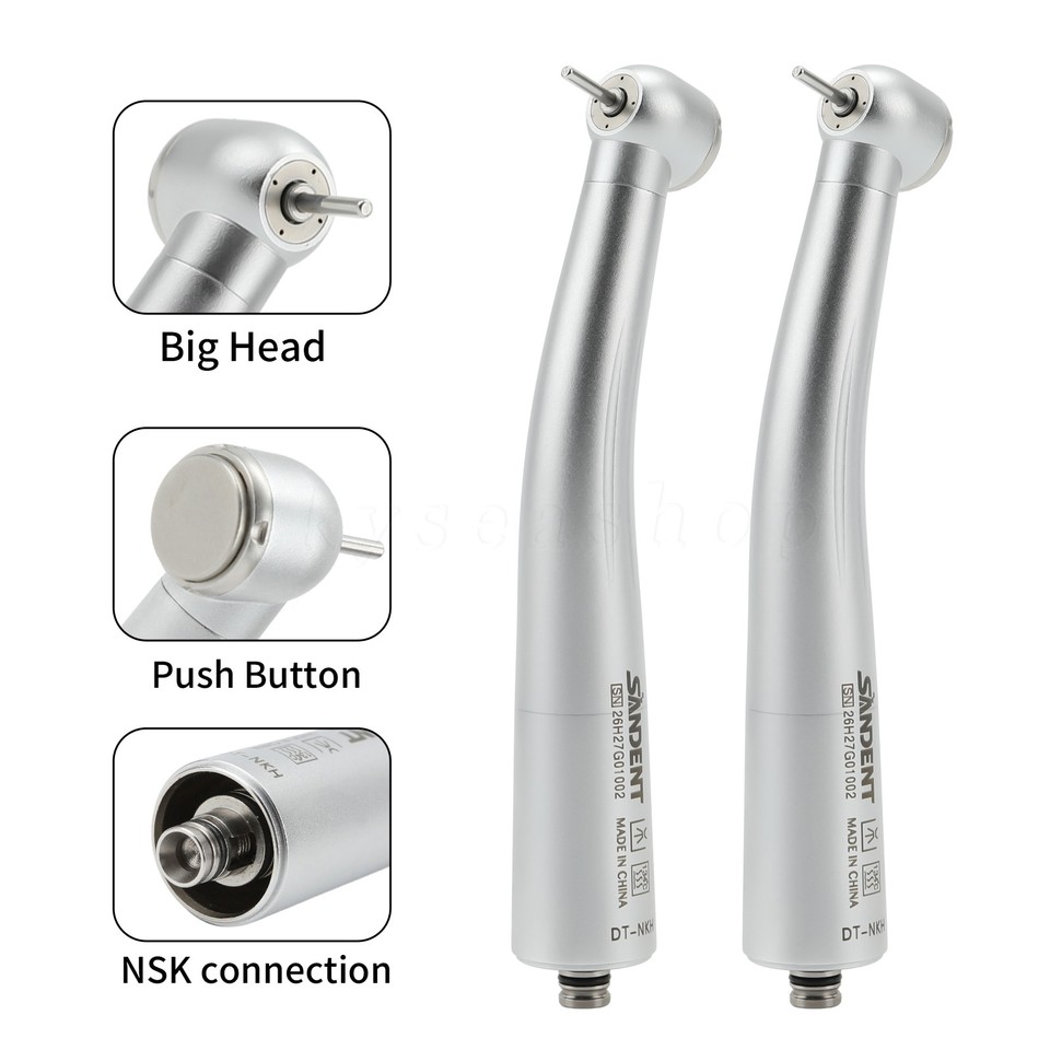 1-10* Dental High Speed No-LED Handpiece 4 Spray For NSK Coupler Big ...
