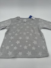 Members Mark Gray Cozy Pajama Shirt M 7/8 
