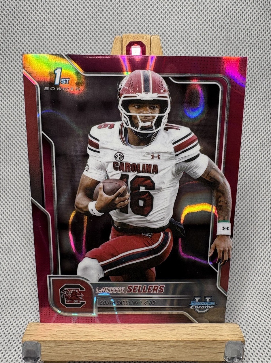 LANORRIS SELLERS 2025 Bowman Chrome University 1st PINK LAVA REFRACTOR #168