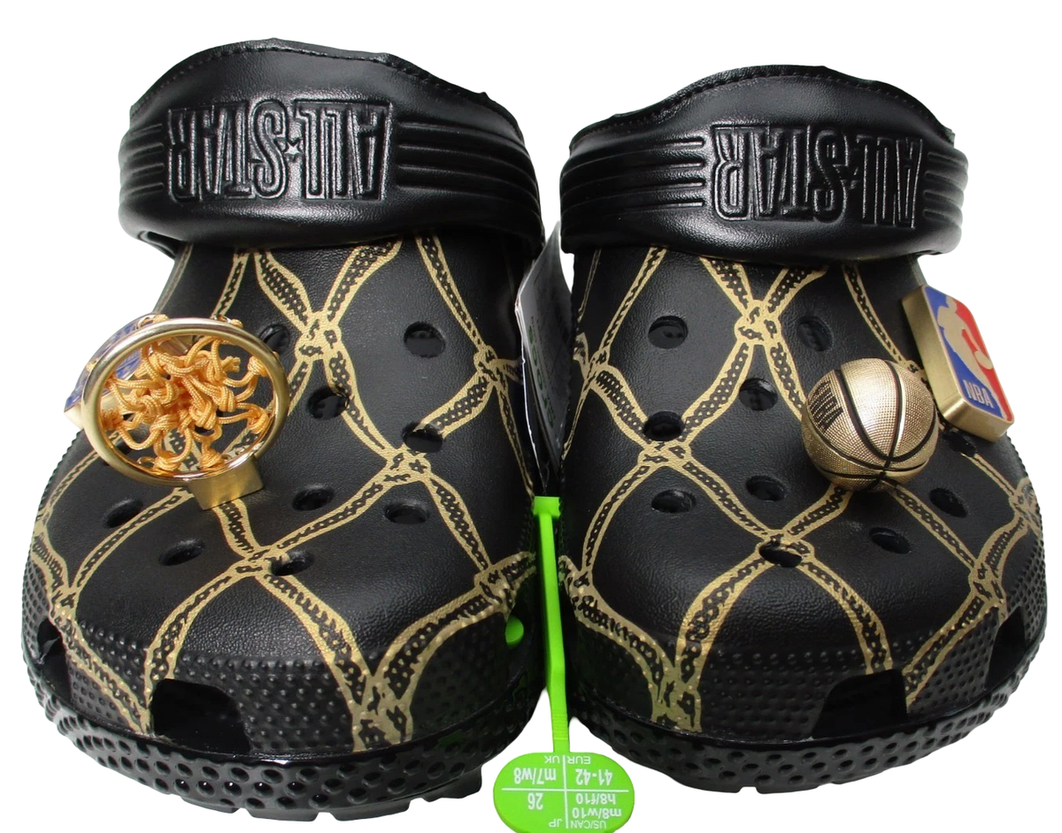 Crocs NBA All-Star Classic Clog Black Gold Men 5 Women 7  display picture 3