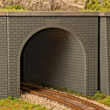 HO Scale Stone Single Train Tunnel Portal - H0 Model Railroad Scenery 4inch